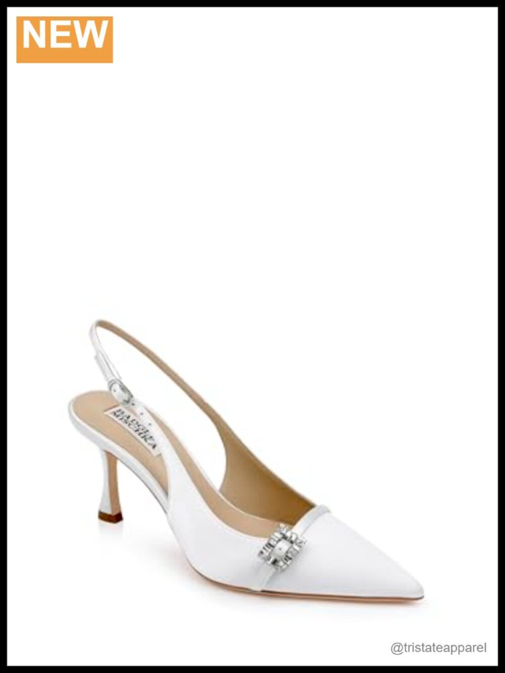 Silk Stiletto Heel Slingback Pumps with Jeweled Accents